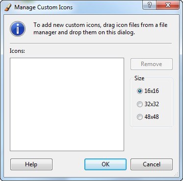 Manage Custom Icons