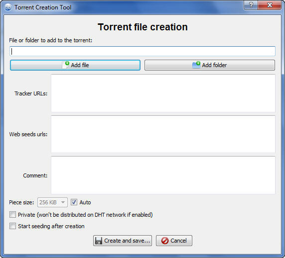 Torrent Creation Tool