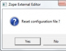 Configuration File Reset Window