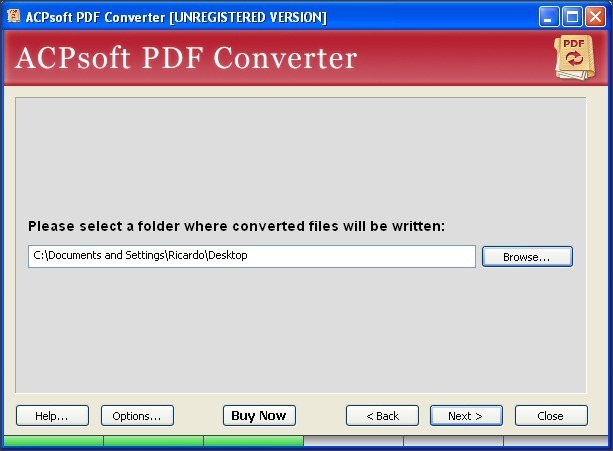 Output Folder Selection