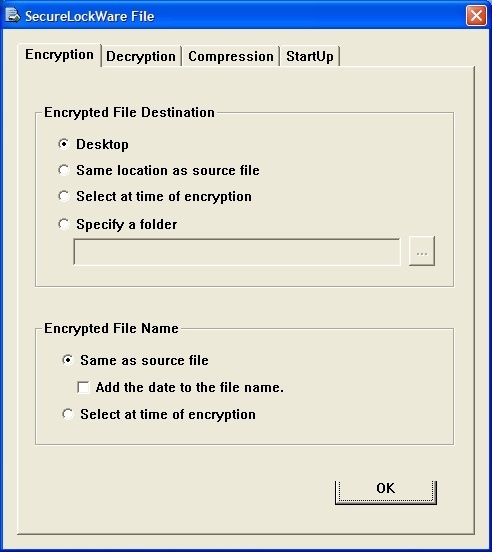 Encryption-Decryption Settings