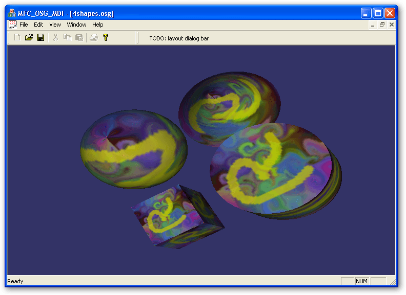 Rotating 4 Shapes example