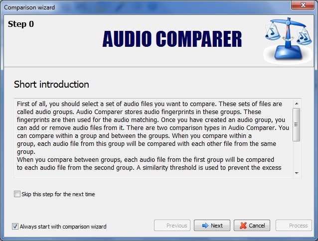 Audio Comparer Wizard