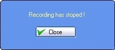 Stop recording message