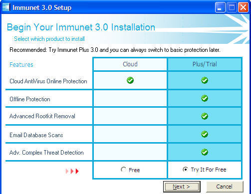 Installation Screen