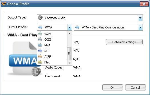 Output Audio Formats