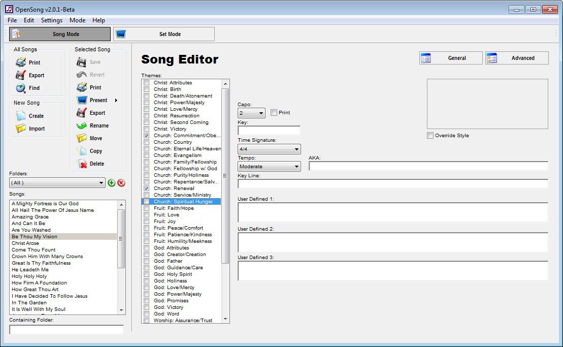 Advanced Song Editor