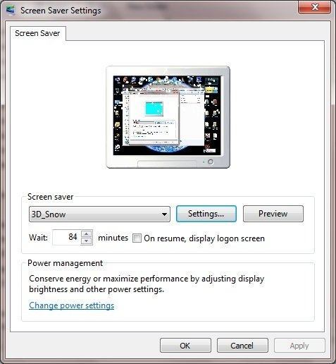 Screen Saver Settings