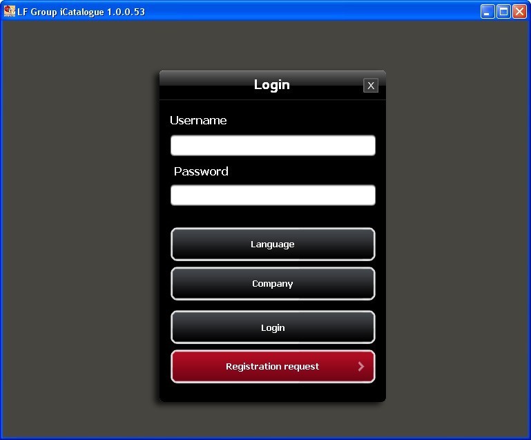 Login window