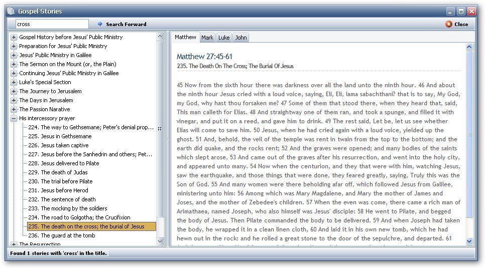 Gospel Stories-Search and results