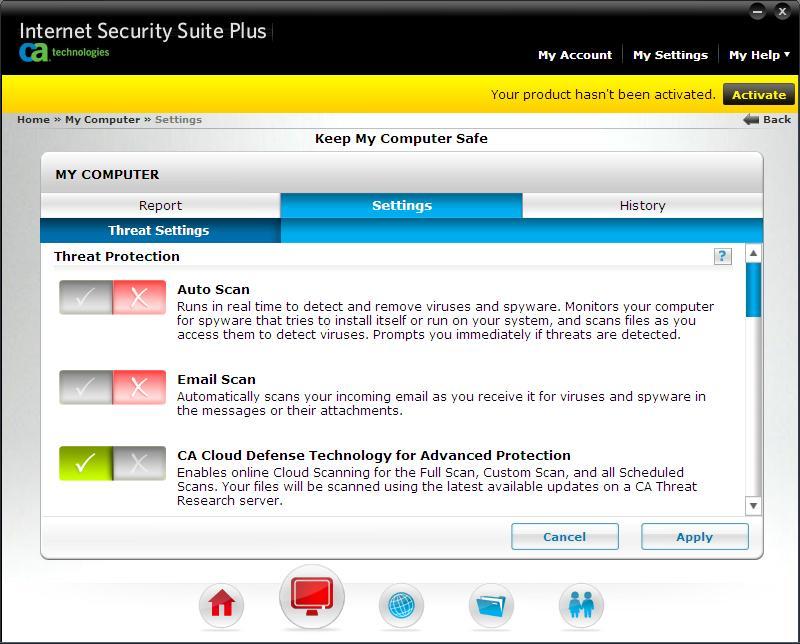 PC Security Settings