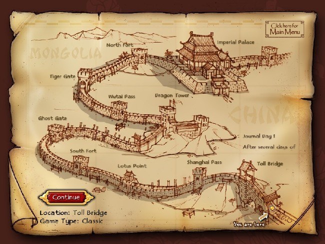 Map of The Great Wall