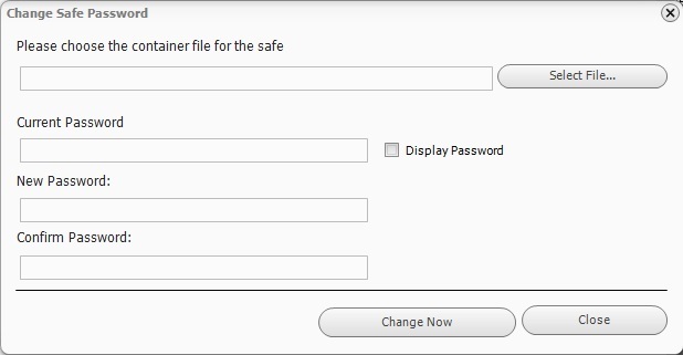 Change Safe Password Window