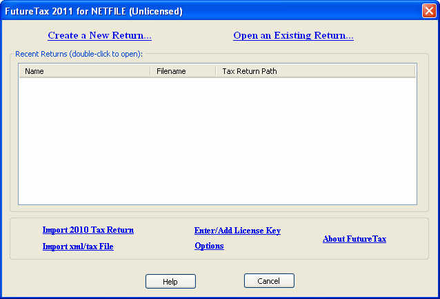 FutureTax 2011 for NETFILE