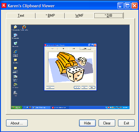 Viewing DIB image in Karen's Clipboard Viewer.