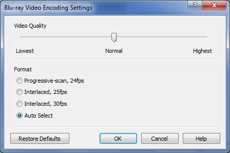 Blu-ray Video Encoding Settings