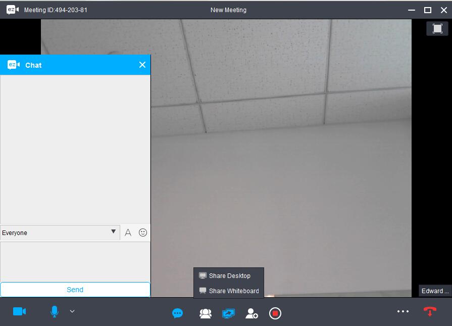 Screen sharing and live chat