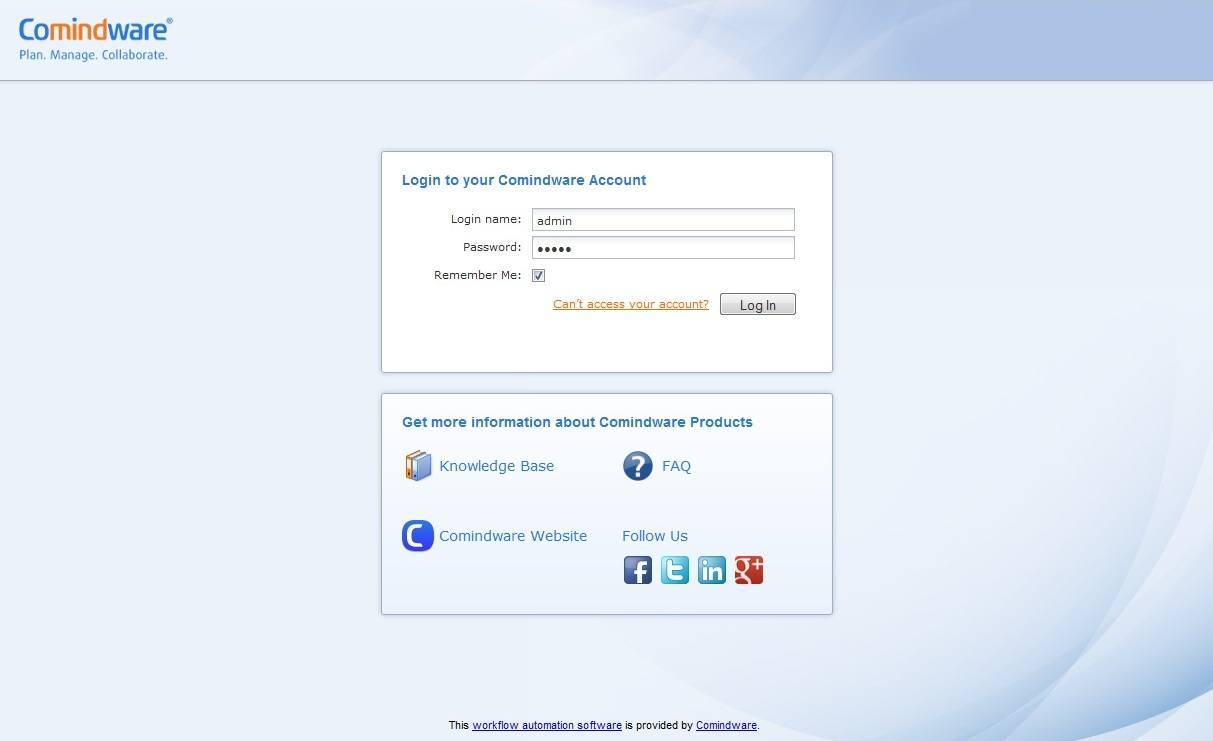 Log In Page