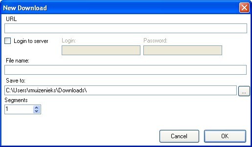New file download window 