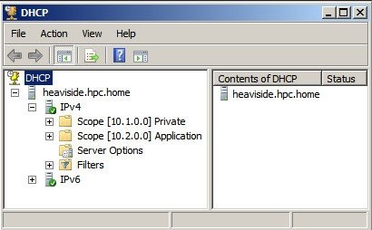 DHCP Server Window