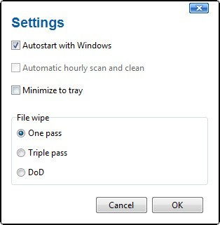 Settings Window