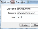 Registration window