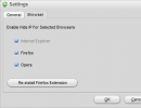 Browser Settings GUI