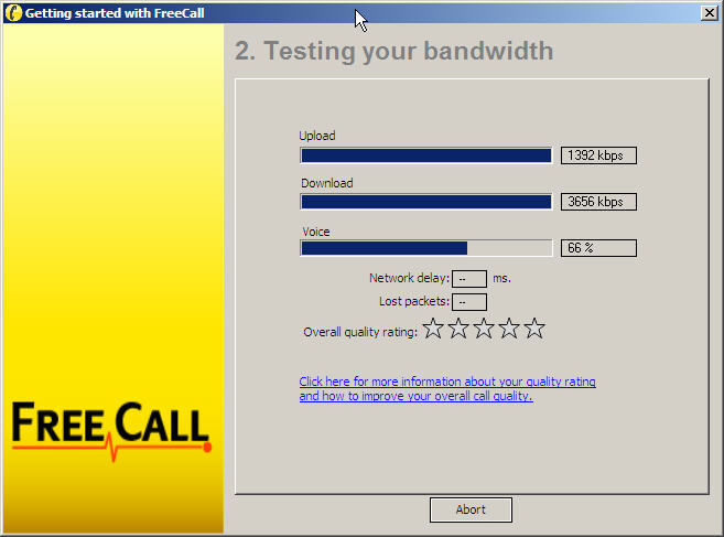 Bandwidth test