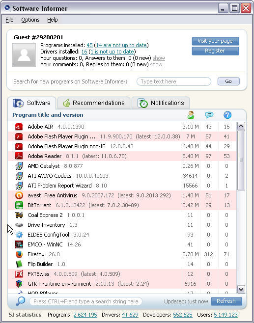 Software Informer Window