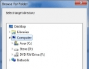 Browse for Folder Dialog Box