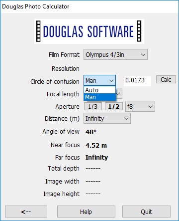 Circle of Confusion Settings