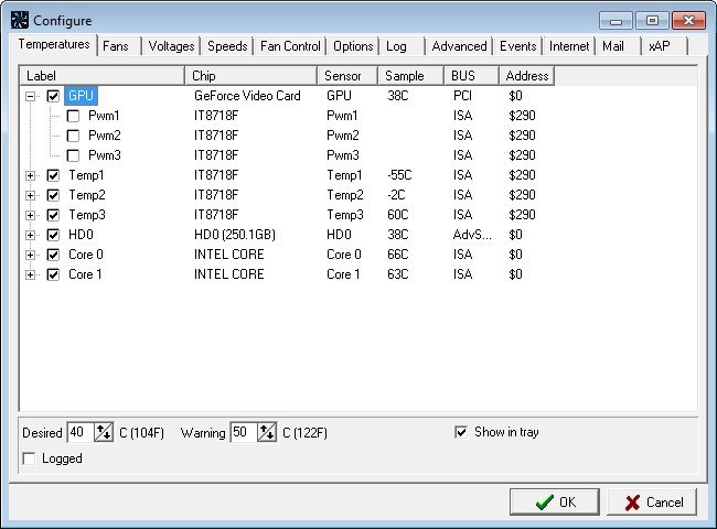 Configuration Window