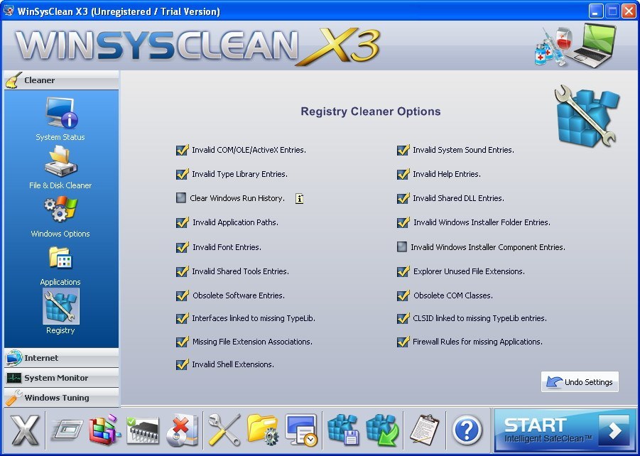 Registry Cleaning Options