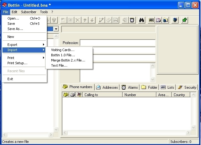 Import/export functions