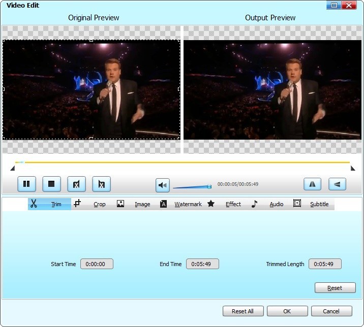 Video Edit Screen