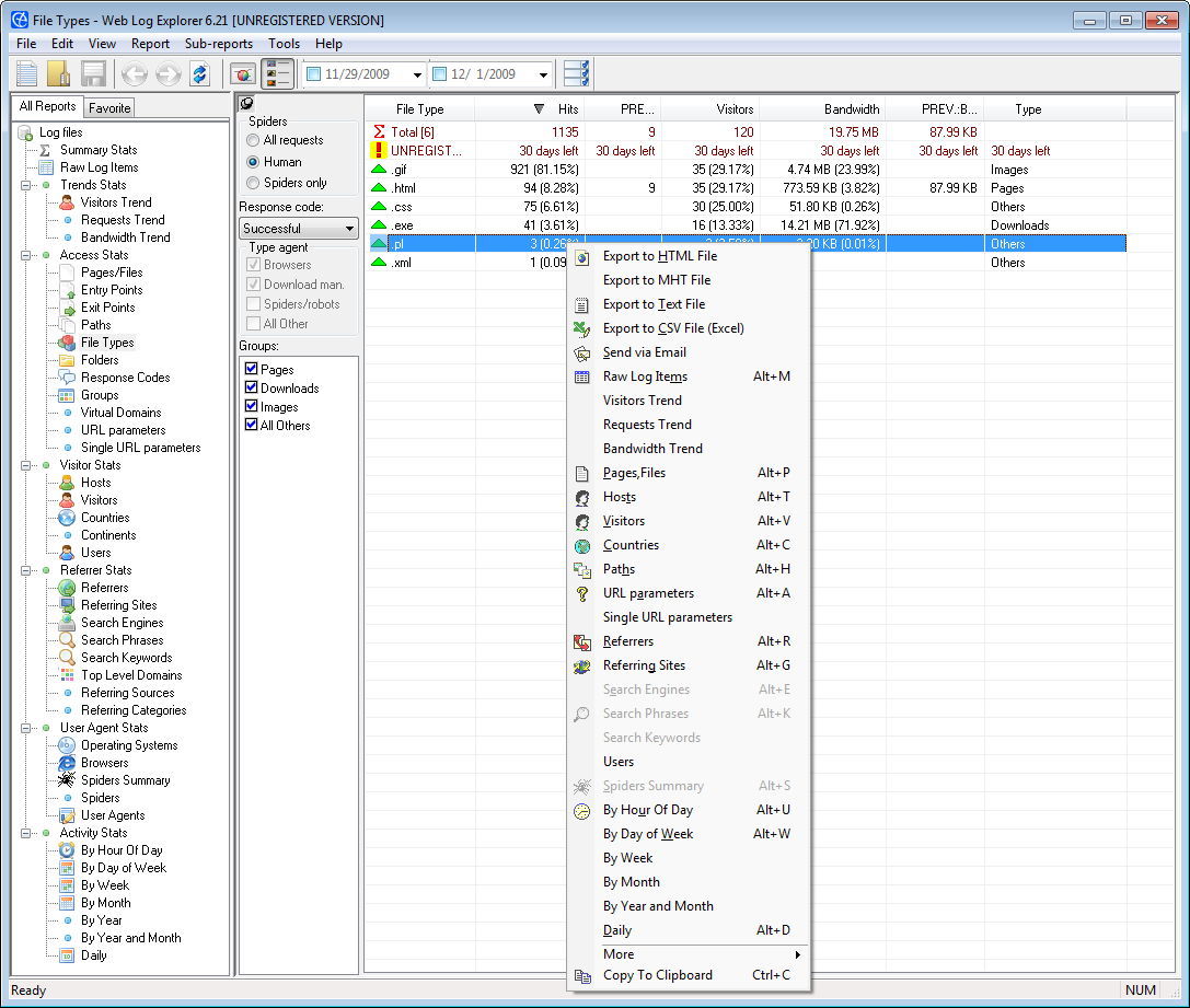 Main Window With Context Menu