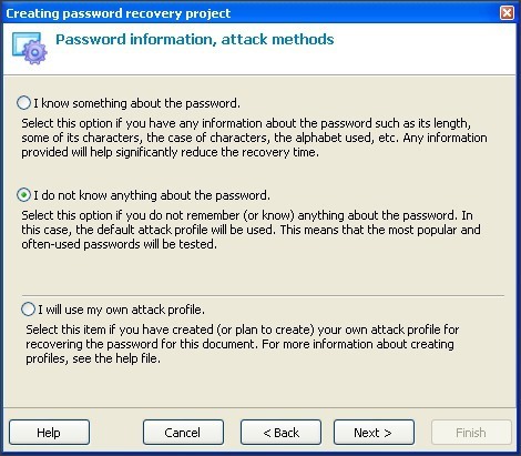 Password Recovery Attack Methods