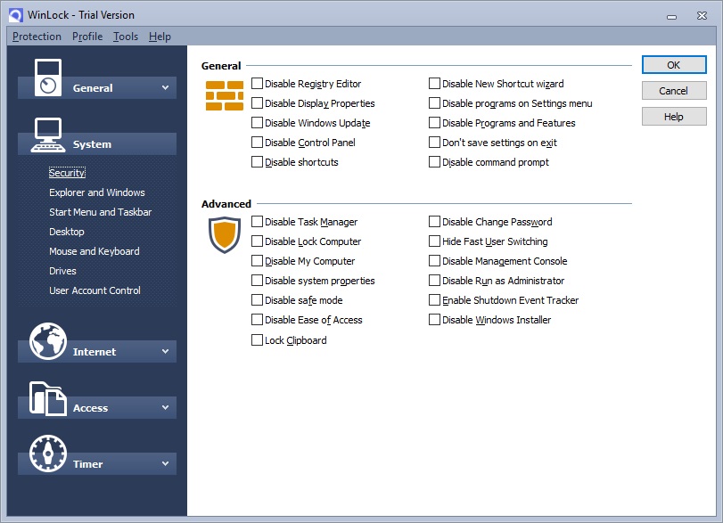 System Security Settings