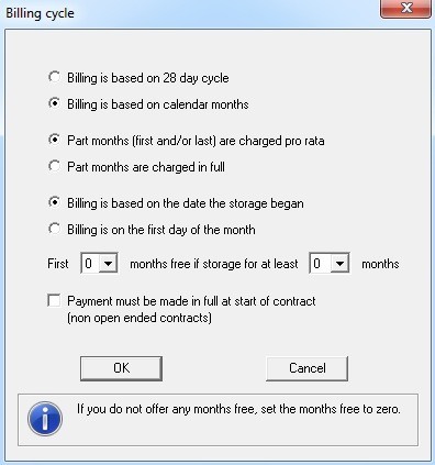 Billing cycles