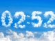 Blue Clouds Clock Screensaver