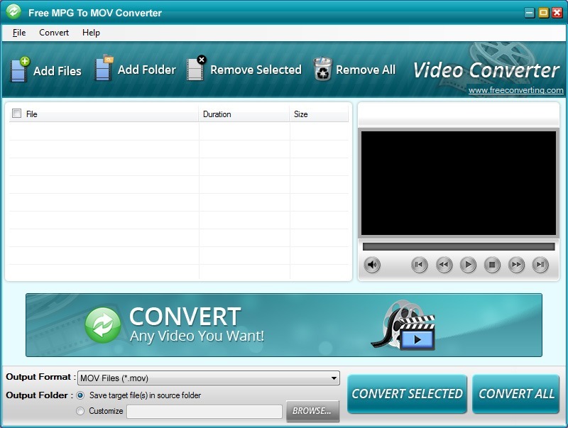 mpg to mov converter