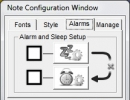 Note Configuration Window