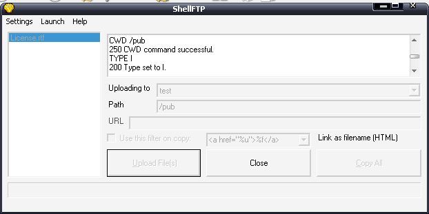 Shell FTP upload