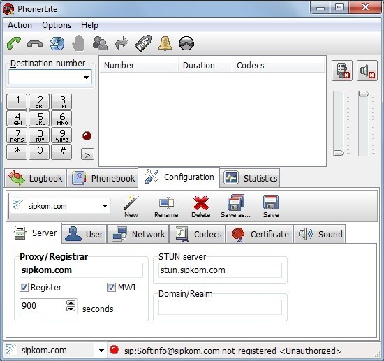 Configuration Window