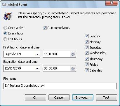 Scheduling an Event