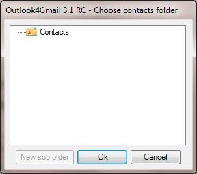 Choose Contacts Folder