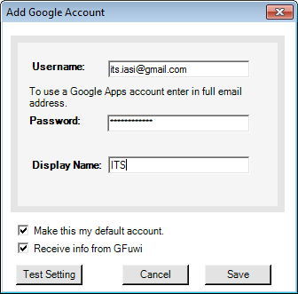 Adding a Google Account