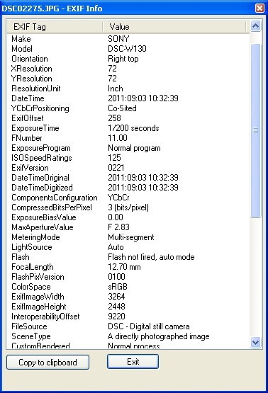 Exif Info Example