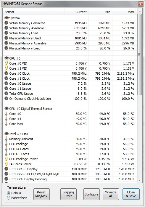 Sensor Status