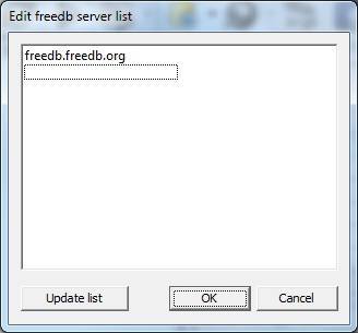 Edit Freedb Server List